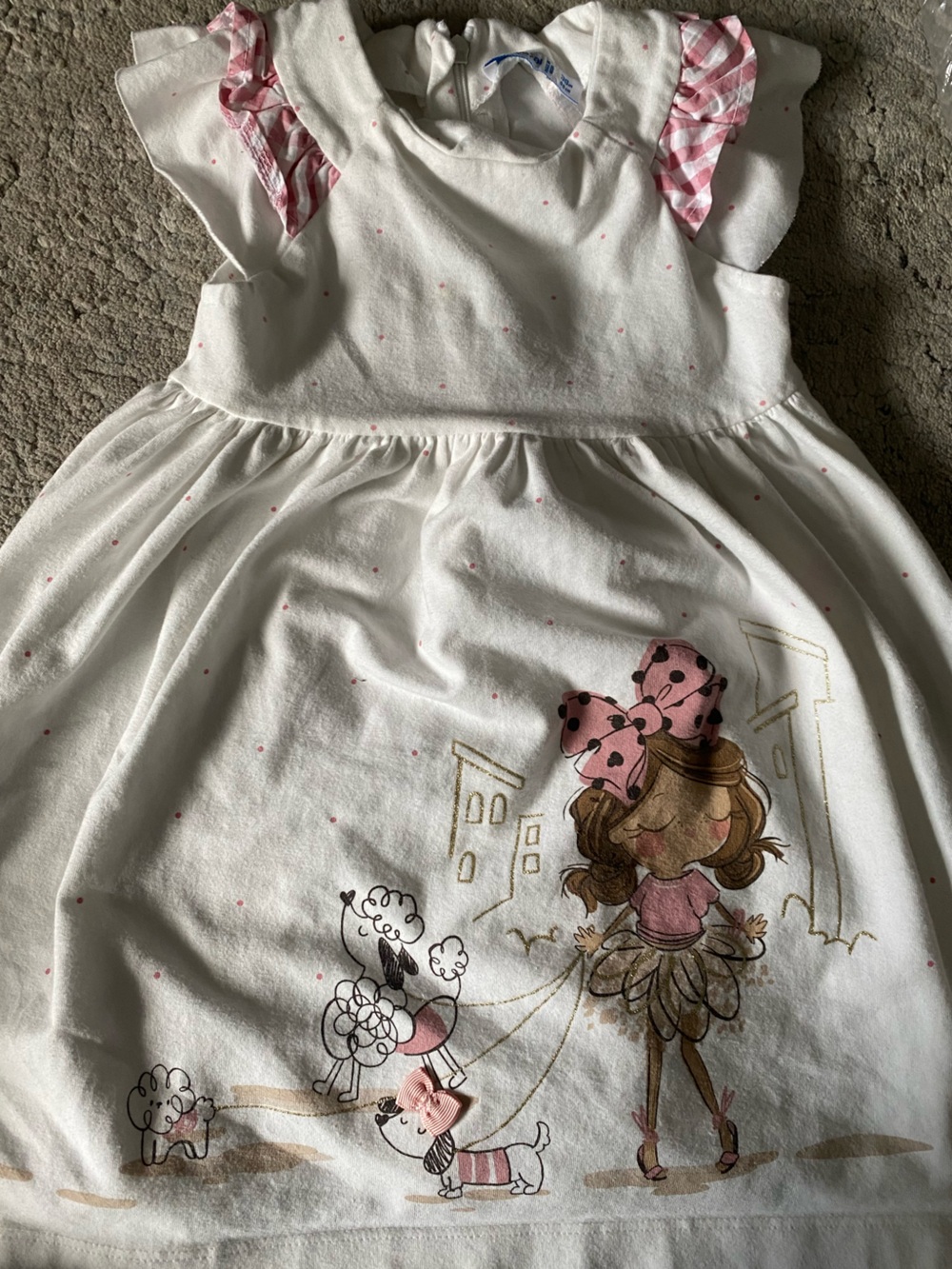 Mayoral White Kids Dress Sz 36M